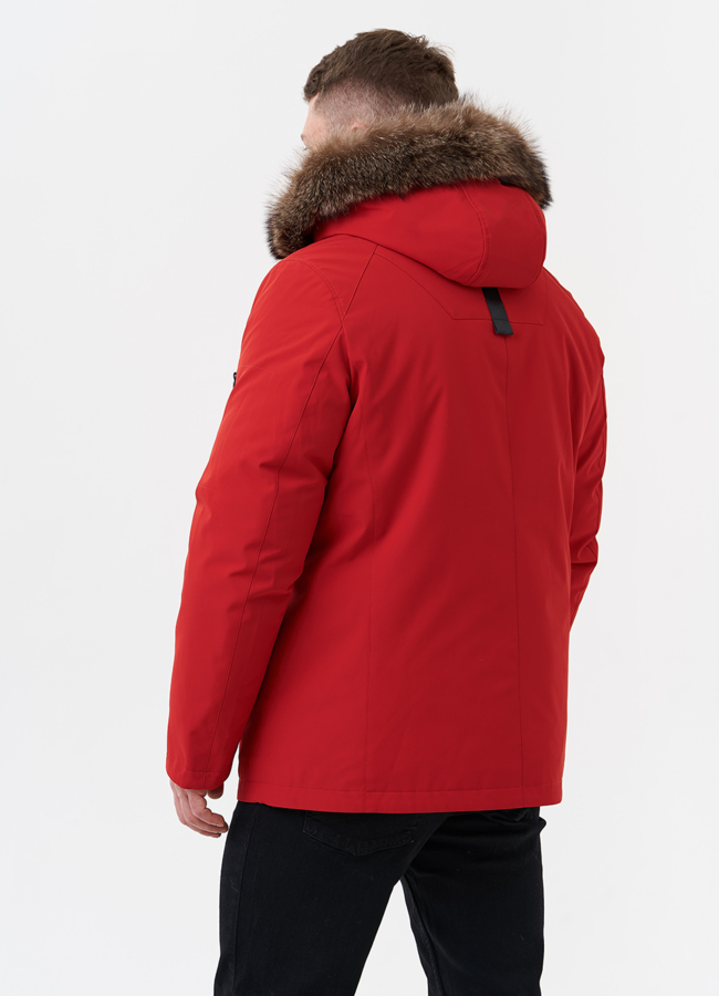 Парка мужская на мехе из волка модель № 29068 в рассрочку