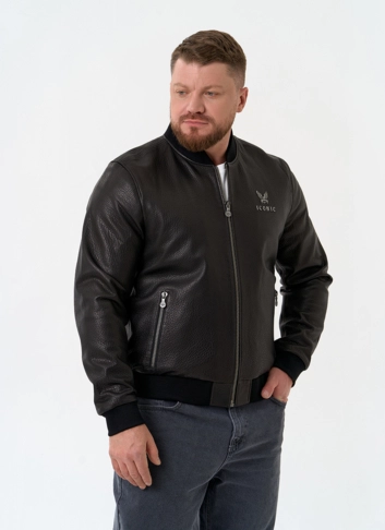 Мужская куртка бомбер из натуральной кожи