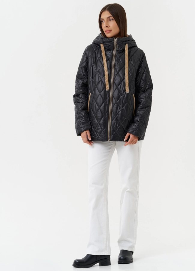 фото Стеганая куртка с капюшоном модель № 27872
