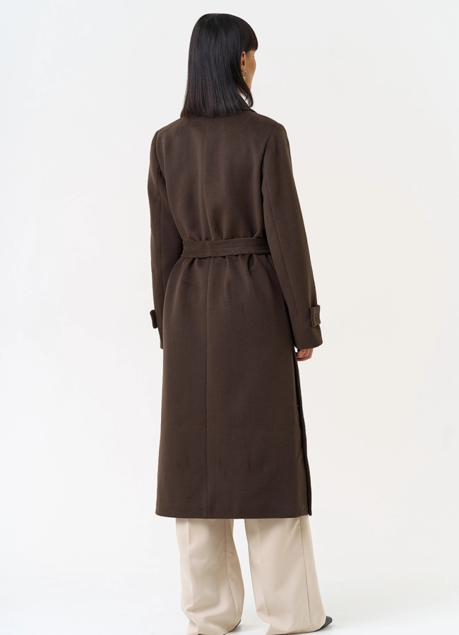 фото Женское пальто с английским воротником модель № 31559