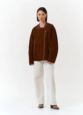 Женская куртка из натуральной замши 