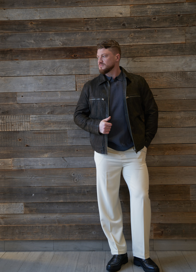 фото Мужская куртка из натуральной кожи  модель № 30061