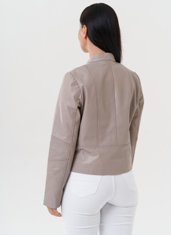 Женская куртка "мото" из натуральной кожи