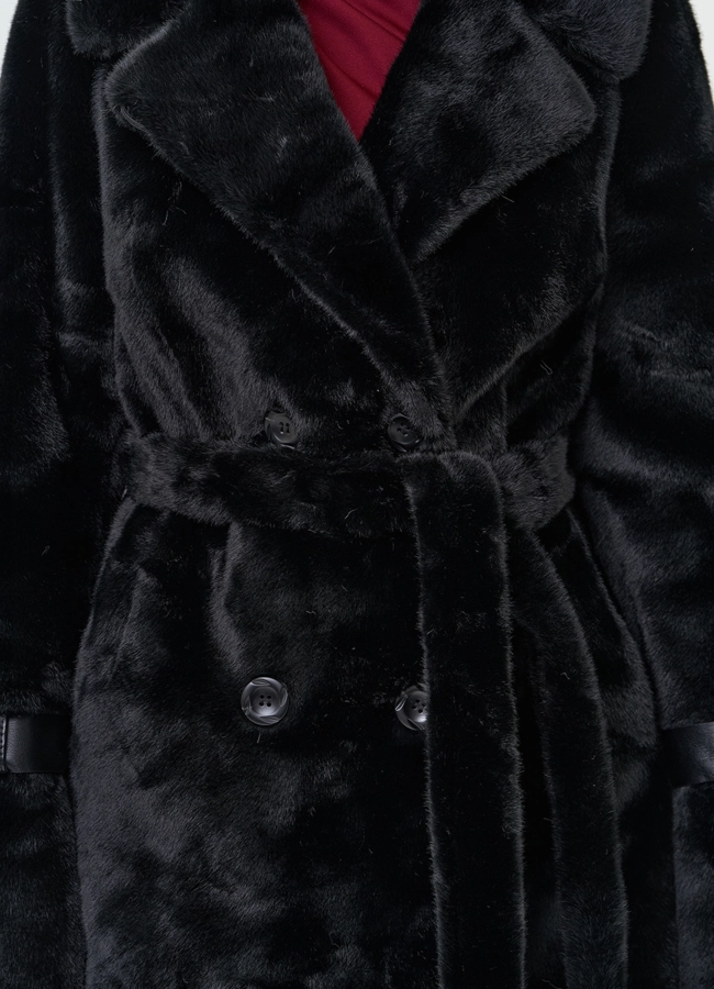 Классическая женская шуба из эко меха модель № 31229 в кредит