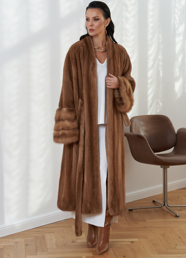 Женская шуба из скандинавской норки модель № 31204 в рассрочку