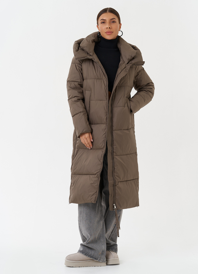 Пуховик на био пухе с капюшоном модель № 28509 универмаг малина