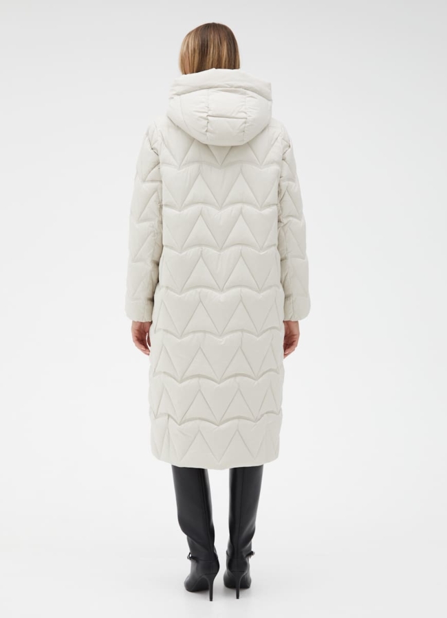 Женский светлый пуховик модель № 31139 в кредит