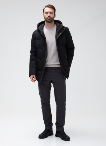 Мужской пуховик с капюшоном 