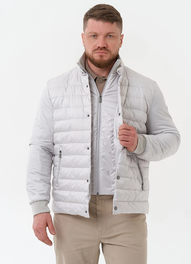 Мужская куртка серого цвета модель № 30210 в рассрочку